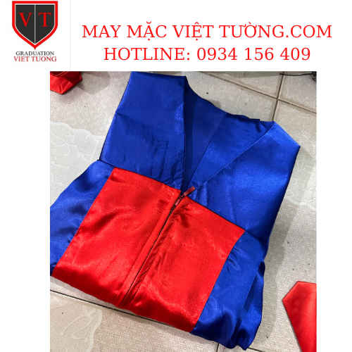 LỄ PHỤC TỐT NGHIỆP MÀU XANH BÍCH PHỐI ĐỎ